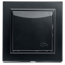 Розетка с заземлением и со шторкой, с крышкой Stekker Эрна 39481