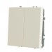 Выключатель двухклавишный без рамки Stekker RSW10-5107-01 49869