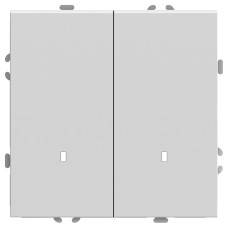 Выключатель двухклавишный с подсветкой без рамки Stekker RSW10-5102-01 49864