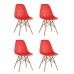 Набор из 4 стульев Eames