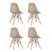 Набор из 4 стульев Eames
