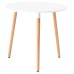  Стол круглый EAMES DST NEW D=80 белый на дер. Ножках