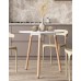  Стол круглый EAMES DST NEW D=80 белый на дер. Ножках