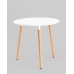  Стол круглый EAMES DST NEW D=80 белый на дер. Ножках