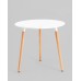  Стол круглый EAMES DST NEW D=80 белый на дер. Ножках