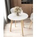  Стол круглый EAMES DST NEW D=80 белый на дер. Ножках