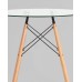  Стол круглый EAMES DSW NEW D=80, стеклянный на дер. Ножках