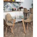  Стол круглый EAMES DSW NEW D=80, стеклянный на дер. Ножках