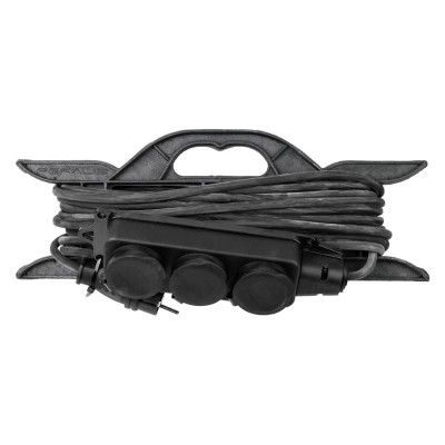 Удлинитель-шнур силовой TDM ELECTRIC на рамке (каучук, 3 гнезда, 10м, НАРОДНЫЙ) SQ1307-0233