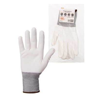 Перчатки полиамидные TDM ELECTRIC Контакт-Сенс полиуретановое покрытие, 9, 15 кл., 29-31 г (1 пара)