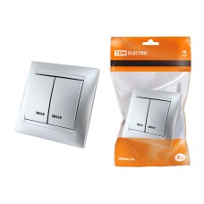Выключатель двухклавишный с подсветкой Лама TDM Electric SQ1815-0205
