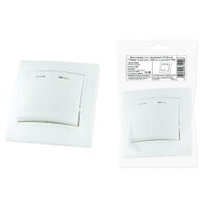 Выключатель двухклавишный с подсветкой Таймыр TDM Electric SQ1814-0505