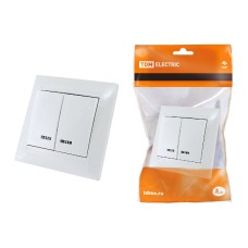 Выключатель двухклавишный с подсветкой Лама TDM Electric SQ1815-0005