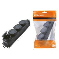 Розетка четырехместная с заглушками TDM Electric SQ0612-0011