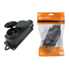 Розетка двухместная с заглушками TDM Electric SQ0612-0010