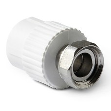 Муфта TEBO сер. PP-R с накидной гайкой 20x1/2quot; (50/300), арт. 031021701