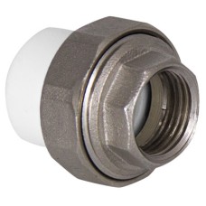 Муфта TEBO сер. PP-R комбин. разъемная (Американка) 25х3/4quot; ВР O-ring (10/140), арт. 016022005