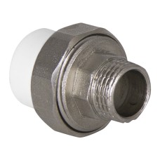 Муфта TEBO бел. PP-R комбин. разъемная (Американка) 20х1 НР O-ring (10/100), арт. 015022104