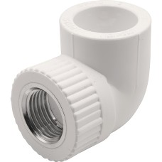 Угольник THERMOLIGHT комбинированный PP-R ВР 25х1/2quot; белый (20/160)