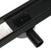Трап TIM BAD558002BK, 70 х 800 мм, под плитку, сифон с углом поворота 360°, черный-матовый