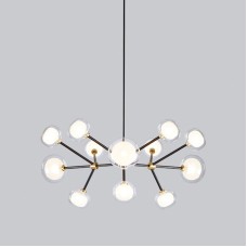 Люстра TOOY Nabila 552.12 black/brass/clear