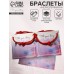 Браслеты парные «Неразлучники» на магнитах, замок с ключиком, красные, d=7 см