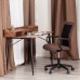  Кресло STAFF флок/ткань, коричневый/черный, 6/W-11