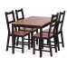  Обеденный комплект Соната (стол + 4 стула) / Sonata dining set массив сосны, стол: 120х75х73см  стул :41х50х95см, антик/чёрный