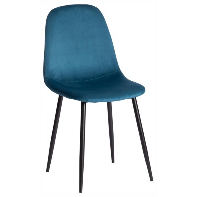  Стул BREEZE (mod. 4724) Велюр/металл , 44 х 53 х 87 см, Dark turquoise (темно-бирюзовый) HLR62 / черный (Комплект из 4 шт.)