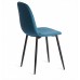  Стул BREEZE (mod. 4724) Велюр/металл , 44 х 53 х 87 см, Dark turquoise (темно-бирюзовый) HLR62 / черный (Комплект из 4 шт.)