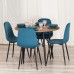  Стул BREEZE (mod. 4724) Велюр/металл , 44 х 53 х 87 см, Dark turquoise (темно-бирюзовый) HLR62 / черный (Комплект из 4 шт.)