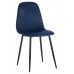  Стул BREEZE (mod. 4724) / 2 шт. в упаковке вельвет/металл, 44 х 53 х 87 см, Blue (синий) HLR63 / черный (Комплект из 2 шт.)