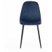  Стул BREEZE (mod. 4724) / 2 шт. в упаковке вельвет/металл, 44 х 53 х 87 см, Blue (синий) HLR63 / черный (Комплект из 2 шт.)