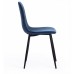  Стул BREEZE (mod. 4724) / 2 шт. в упаковке вельвет/металл, 44 х 53 х 87 см, Blue (синий) HLR63 / черный (Комплект из 2 шт.)