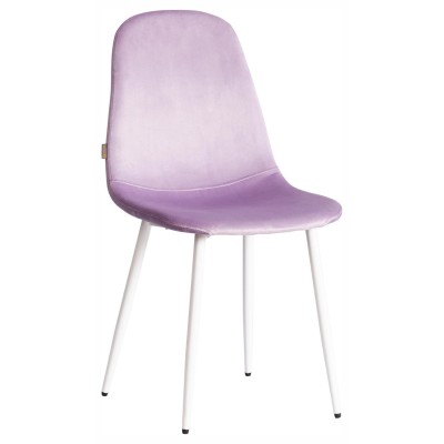  Стул BREEZE (mod. JSC-58) Велюр/металл , 44 х 53 х 86 см, Lavender (лавандовый) HLR26 / белый (Комплект из 4 шт.)