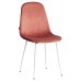  Стул BREEZE (mod. JSC-58) Велюр/металл , 44 х 53 х 86 см, Coral (коралловый) HLR44 / белый (Комплект из 4 шт.)