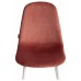  Стул BREEZE (mod. JSC-58) Велюр/металл , 44 х 53 х 86 см, Coral (коралловый) HLR44 / белый (Комплект из 4 шт.)