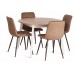  Стул CHILLY (mod. JSC-220) Велюр/металл , 44,5х52,5х88 см, Brown (коричневый) HLR11 / орех (Комплект из 4 шт.)