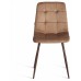  Стул CHILLY (mod. JSC-220) Велюр/металл , 44,5х52,5х88 см, Brown (коричневый) HLR11 / орех (Комплект из 4 шт.)