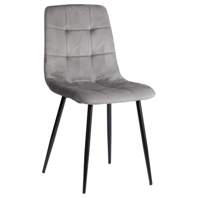  Стул CHILLY (mod. JSC-220) / 1 шт. в упаковке Велюр/металл , 44,5х52,5х88 см, Dark grey (темно-серый) HLR24 / черный