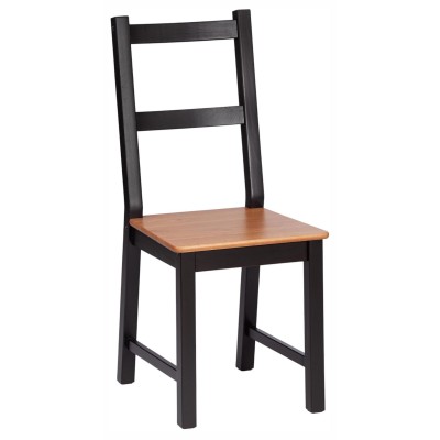  Стул Соната / Sonata chair массив сосны, 41х50х95 см, антик/чёрный (Комплект из 2 шт.)