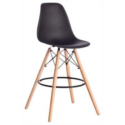  Стул барный Cindy Bar Chair (mod. 80-1) / 2 шт. в упаковке дерево бук/металл/пластик, 50 х 51 х 109 см, Black (Черный) 3010/ натуральный (Ко
