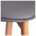  Стул барный TULIP BAR (mod. C1014H-1) пластик/дерево, 42 х 47,5 х 104 см, Grey (серый) 92717 / натуральный (Комплект из 4 шт.)