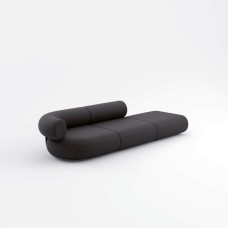 Диван Tom Dixon Fat Left Arm Facing Backrest - Configuration 4 - Dark Grey (Kvadrat Divina Melange 0180)