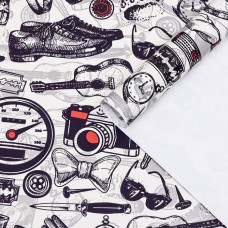 Бумага упаковочная, глянцевая "Мужской стиль", 60 х 90 см