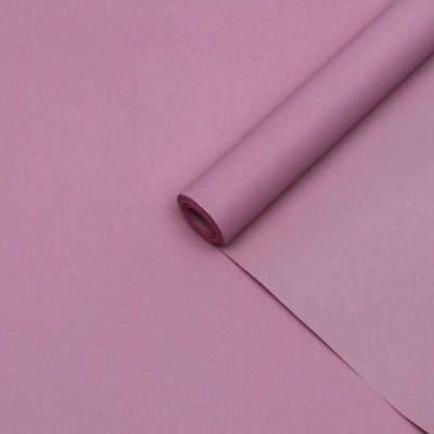 Бумага упаковочная крафт, двухсторонняя, розовая, 0.6×10 м