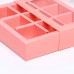 Коробка для 9 конфет, розовый, 14.5×14.5×3.5 см