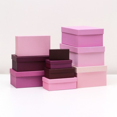 Набор коробок 10 в 1 «Лаванда» 30.5 × 20 × 13 - 12×6.5×4 см