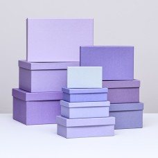 Набор коробок 10 в 1 «Оттенки фиолетового»,32.5 × 20 × 12.5 - 12×7×4 см