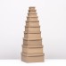 Набор коробок квадратных 10 в 1 крафт,24.5 × 24.5 ×11.5 - 6.5 × 6.5 × 4 см,